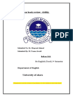 Open Book Review: Ability: Bs English (Tesol) 3 Semester Department of English