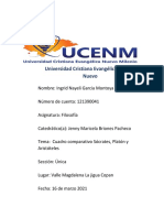 Cuadro Comparativo Sócrates, Platón y Aristóteles