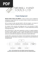 Project Background: Merrill Hand Tools LTD (MHT)