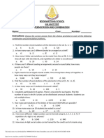 Boonwattana School M4 Unit Test Permutation and Combination Name: - Class: - Number: - Instructions