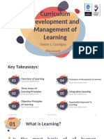 Curriculum Development and Management of Learning: Dexter L. Consigna Discussant