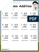 Grade 4 Column Addition Worksheet 2