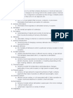 (Flashcards) Vander's Chapter 7 - Sensory Physiology