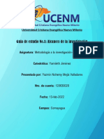 Guía de Estudio No.1: Alcances de La Investigación: Universidad Cristiana Evangélica Nuevo Milenio