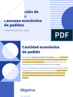 Administración de Inventarios Cantidad Económica de Pedidos