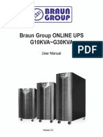 Braun Group ONLINE UPS G10KVA G30KVA: User Manual