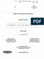 Conception D Un Site Web en Intranet