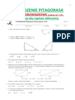 Twierdzenie Pitagorasa Karta Pracy Nr.6 PDF