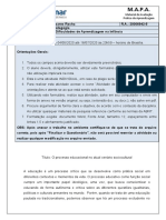 Atividade Mapa Problemas e Dificuldades de Aprendizagem Na Infância