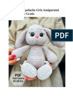 Conejito de Peluche Gris Amigurumi PDF Patron Gratis