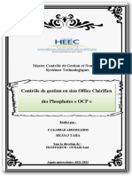 Contrôle de Gestion en Sien Office Chérifien Des Phosphates OCP 4