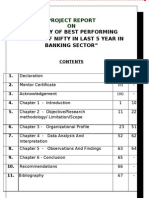 A Study of Best Performing Scripts of Nifty in Last 5 Year in Banking Sector