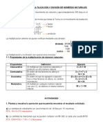 Multiplicación, División, Potencia y Radicación.