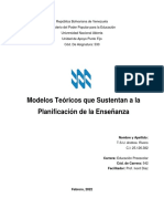 Modelos Teóricos Que Sustentan La Planificación de La Enseñanza