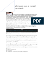 Objetivos Relevantes para El Control Interno y La Auditoría