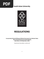 SouthAsian University: Final Regulations