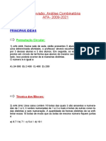 Revisão Análise Combinatória AFA