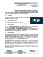 PR-SST-001-Procedimiento de Control de Documentos