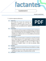 Tarea 6. Cuestionario de Surfactantes