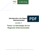 Leccion 7 Estrategia en Los Negocios Internacionales