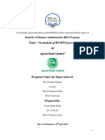 Topic:: "An Analysis of BD-RTGS Process of Agrani Bank Limited"