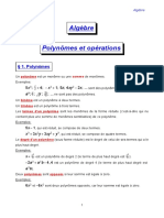 Algebre 5 Polynomes Et Operations