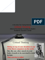 Critical Thinking Training