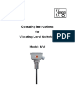 Operating Instructions For Vibrating Level Switches