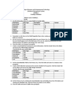 Activity 1 Creating A Database: Total Cost of Session