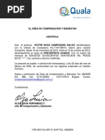 Certificado Laboral