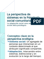 La Perspectiva de Sistemas en La Psicología Social