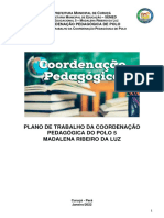 Plano de Trabalho Da Coordenação Pedagógica