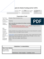 Student Teaching Lesson Plan Volume of Cylinders 1