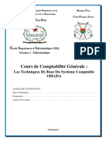 Comptabilité Générale - ESI - 2020-2021