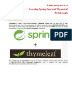 Laboratory Work: 4 Learning Spring Boot and Thymeleaf Prelab Work