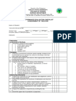 Performance Evaluation Checklist Assessment of The Eyes: Tarlac State University College of Science Nursing Department