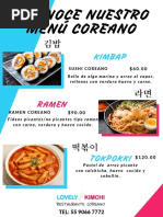 Negro Rojo Sushi Japonés Sushi para Llevar Menú