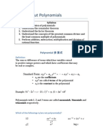 Unit 4 More About Polynomials