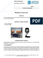 PRACTICA 1. Coeficiente de Escurrimiento