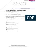 Process Simulations in Mineralogy-Based Geometallurgy of Iron Ores