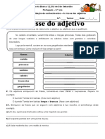 Ficha de Consolidação de Conhecimentos - Adjetivos