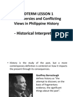 Midterm Lesson 1 Controversies and Conflicting Views in Philippine History