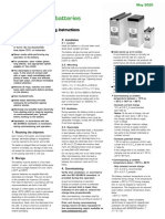 Uptimax Ni-Cd Batteries: Type UP1 L and UP1 M Installation and Operating Instructions