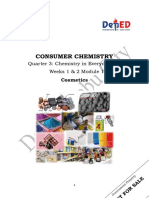 Consumer Chemistry: Quarter 3: Chemistry in Everyday Life Weeks 1 & 2 Module 1 Cosmetics