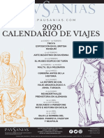 Calendario de Viaje 2020 Pausanias