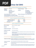 MSDS E840 Citrus Gel