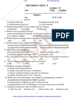 12th Chemistry - Revision Test 1 Model Question Paper - English Medium PDF Download