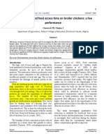 R2 - Effect of Restricted Feed Access Time On Broiler Chickens