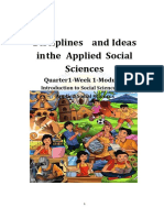 Disciplines and Ideas Inthe Applied Social Sciences: Quarter1-Week 1-Module1