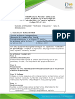 Guía de Actividades y Rúbrica de Evaluación - Unidad 1 - Tarea 1 - Introduccion